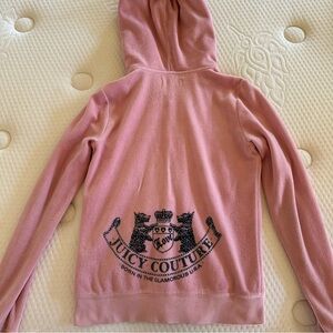 Juicy Couture Girls Velour light pink zip up